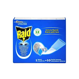 Aparat electric impotriva tantarilor Raid 10 pastile