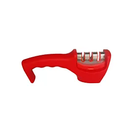 Ascutitor cutite otel, manual, rosu