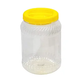 Borcan plastic transparent cu capac 8 l