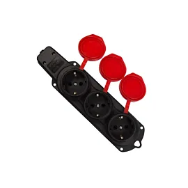 Cap prelungitor 3 prize 250V, 10/16 A cu capace