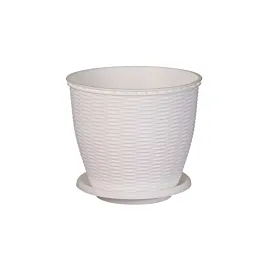 Ghiveci ratan alb 2.75 L (litri)