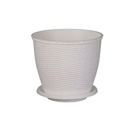 Ghiveci ratan alb 6 L (litri)