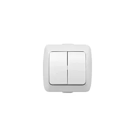 Intrerupator dublu ST alb,