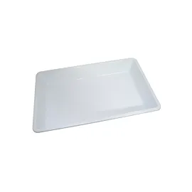 Tava autoservire adanca din plastic, alba, 57 x 35 x 8 cm