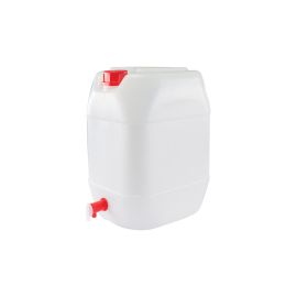 Canistra plastic 30 L (litri) cu robinet, alba, 30x40 cm